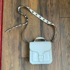 Rebecca Minkoff Top Handle Bag White with Silver